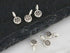 4 of Karen Hill Tribe Silver Daisy Imprinted Circle Charms, 5x9 mm, (8094-TH)